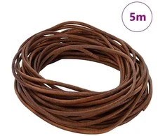 Odinė gija Šviesiai rudas Ø3 mm x 5 m Oda