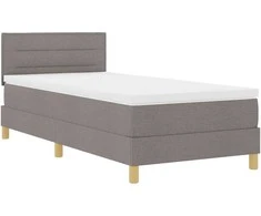 LED Čiužinio Lova su LED juostelėmis Taupe 80 x 200 cm audinys