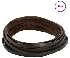 Odinis diržas Tamsiai rudas 500 x 0,5 cm Oda