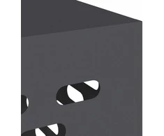 Kondicionierių uždangalas Antracito 110 x 50 x 80 cm Plienas