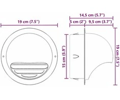 Oro ventiliacijos dangčiai 2 vnt. Sidabrinė 150 mm