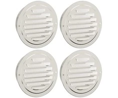 Oro ventiliacijos dangčiai 4 pcs Sidabro 125 mm