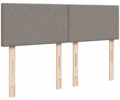 Osmanų lova su čiužiniu ir LED, taupe, 140x190cm, audinys