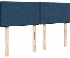 Osmanų lova su čiužiniu ir LED Mėlynas 140x190cm audinys