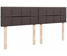 Osmanų lova su čiužiniu Tamsiai rudas 200x200 cm Audinys