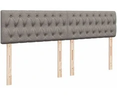 Osmanų lova su čiužiniu Taupe 200x200 cm Audinys