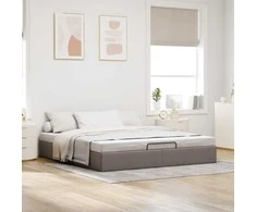 Lova Osmanų lovos rėmas be čiužinio Taupe 180x200 cm audinys