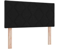 Otmana lova su matracsu ir LED Juoda 120 x 190 cm Audinys
