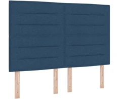Otmana lova su matracsu ir LED Mėlyna 140 x 200 cm Audinys
