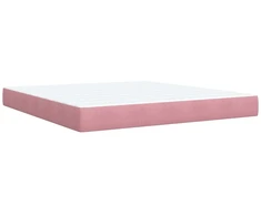 Otmana lova su matracsu ir LED Rožinė 180 x 200 cm Aksomas