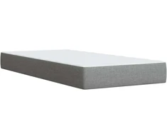 Otmana lova su matracsu ir LED Šviesiai pilka 90 x 200 cm