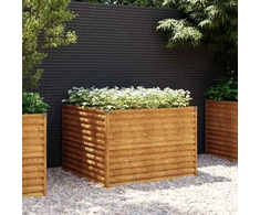 Aukštas sodo lovelis, 100x100x69cm, Corten plienas