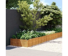 Aukštas sodo lovelis, 579x100x36cm, Corten plienas