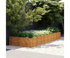 Aukštas sodo lovelis, 291x100x36cm, Corten plienas