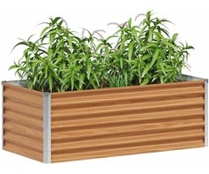 Paaukštinta sodo lova 98 x 50 x 36 cm Cinkuota plienas