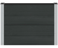 Paaukštinta sodo lova Juoda 100 x 30 x 72 cm aliuminis