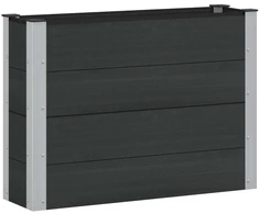 Paaukštinta sodo lova Juoda 100 x 30 x 72 cm aliuminis