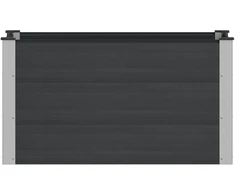 Paaukštinta sodo lova Juoda 100 x 50 x 54 cm WPC ir aliuminis