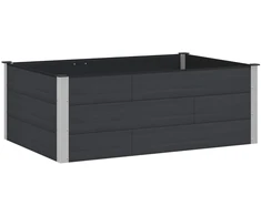 Paaukštinta sodo lova Juoda 150 x 100 x 54 cm aliuminis