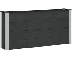 Paaukštinta sodo lova Juoda 150 x 30 x 72 cm aliuminis