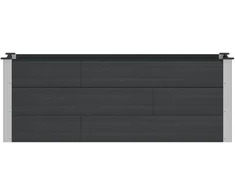 Paaukštinta sodo lova Juoda 150 x 50 x 54 cm aliuminis