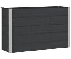 Paaukštinta sodo lova Juoda 150 x 50 x 91 cm aliuminis