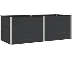 Paaukštinta sodo lova Juoda 250 x 100 x 91 cm aliuminis