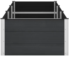 Paaukštinta sodo lova Juoda 300 x 100 x 54 cm WPC ir aliuminis