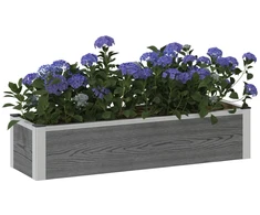 Paaukštinta sodo lova Pilka 100 x 30 x 22 cm WPC ir aliuminis