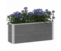 Paaukštinta sodo lova Pilka 100 x 30 x 22 cm WPC ir aliuminis