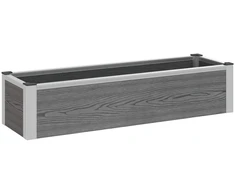 Paaukštinta sodo lova Pilka 100 x 30 x 22 cm WPC ir aliuminis