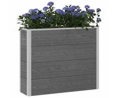Paaukštinta sodo lova Pilka 100 x 30 x 22 cm WPC ir aliuminis
