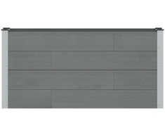 Paaukštinta sodo lova Pilka 150 x 30 x 72 cm aliuminis