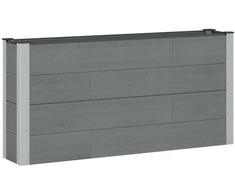 Paaukštinta sodo lova Pilka 150 x 30 x 72 cm aliuminis