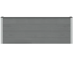 Paaukštinta sodo lova Pilka 200 x 30 x 72 cm WPC ir aliuminis