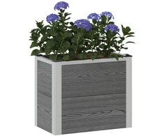 Paaukštinta sodo lova Pilka 50 x 30 x 22 cm WPC ir aliuminis