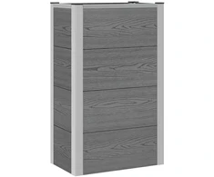 Paaukštinta sodo lova Pilka 50 x 30 x 22 cm WPC ir aliuminis