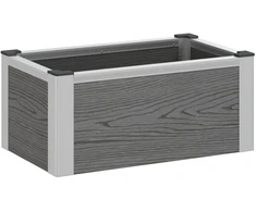 Paaukštinta sodo lova Pilka 50 x 30 x 22 cm WPC ir aliuminis