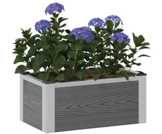 Paaukštinta sodo lova Pilka 50 x 30 x 22 cm WPC ir aliuminis