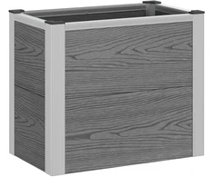 Paaukštinta sodo lova Pilka 50 x 30 x 22 cm WPC ir aliuminis