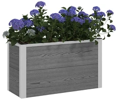 Paaukštinta sodo lova Pilka 75 x 30 x 42 cm WPC ir aliuminis