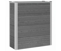 Paaukštinta sodo lova Pilka 75 x 30 x 22 cm WPC ir aliuminis