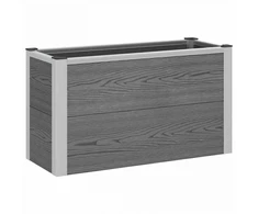 Paaukštinta sodo lova Pilka 75 x 30 x 22 cm WPC ir aliuminis