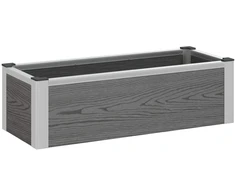 Paaukštinta sodo lova Pilka 75 x 30 x 22 cm WPC ir aliuminis
