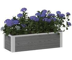 Paaukštinta sodo lova Pilka 75 x 30 x 22 cm WPC ir aliuminis