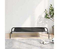 paaukštinta šunų lova juoda 110x65x20 cm Oksfordo audinys