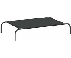 paaukštinta šunų lova juoda 110x65x20 cm Oksfordo audinys