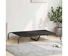 paaukštinta šunų lova juoda 130x80x20 cm Oksfordo audinys