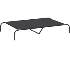 paaukštinta šunų lova juoda 130x80x20 cm Oksfordo audinys