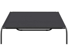 paaukštinta šunų lova juoda 150x90x20 cm Oksfordo audinys